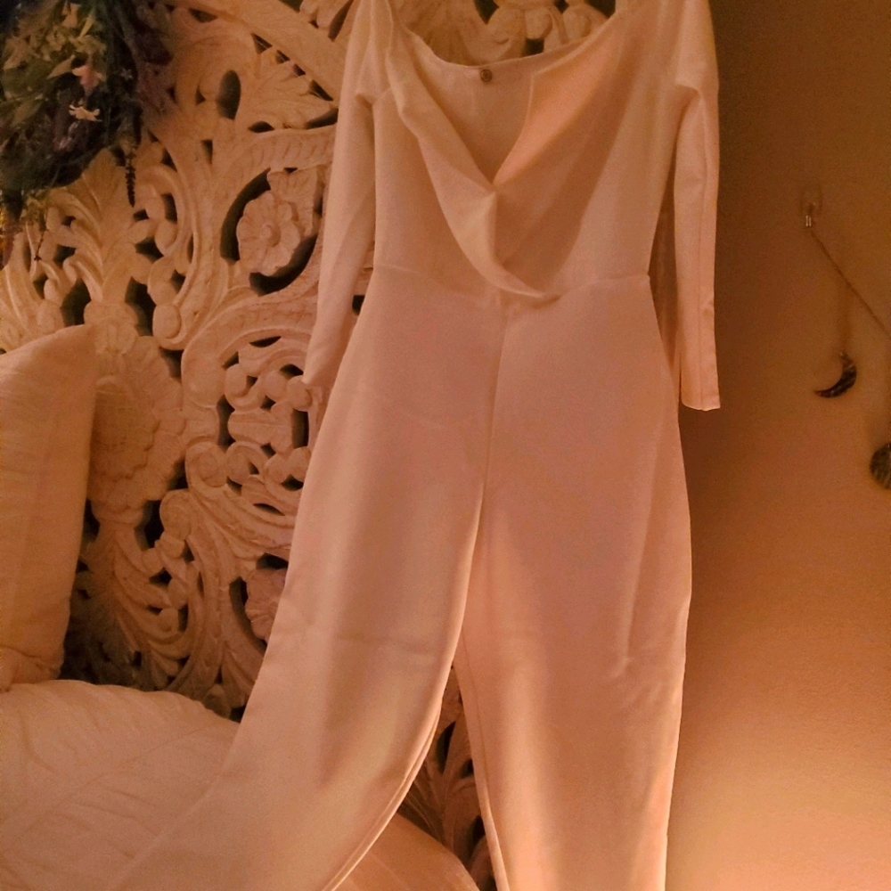 WORN ONCE !MISSGUIDED white jumpsuit!
